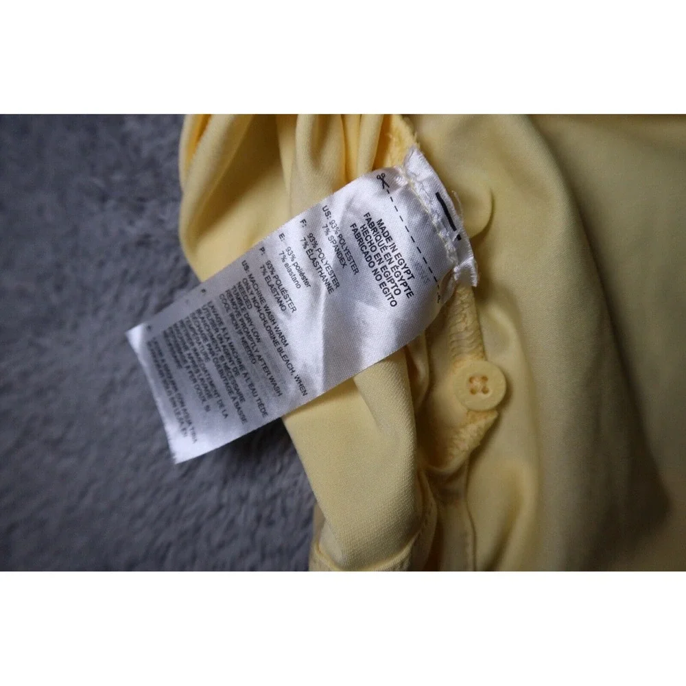 Adidas Golf Men's Yellow Short Sleeve Polo Shirt SZ Large Athletic Casual Fit